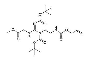 [N'-(2-allyloxycarbonylaminoethyl)-N'N''-di(tert-butoxycarbonyl)guanidino]acetic acid methyl ester结构式