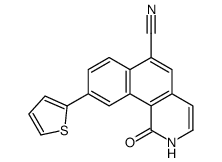 1-oxo-9-thiophen-2-yl-2H-benzo[h]isoquinoline-6-carbonitrile结构式