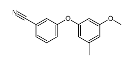 3-(3-methoxy-5-methylphenoxy)benzonitrile结构式