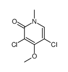 3,5-dichloro-4-methoxy-1-methylpyridin-2-one结构式