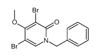 1-benzyl-3,5-dibromo-4-methoxypyridin-2-one结构式