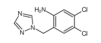 4,5-dichloro-2-(1,2,4-triazol-1-ylmethyl)aniline结构式