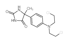 2,4-Imidazolidinedione, 5-[4-[bis(2-chloroethyl)amino]phenyl]-5-methyl-结构式