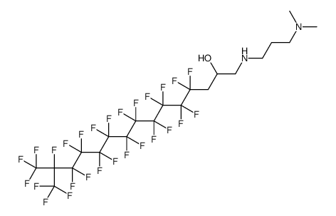 1-[[3-(dimethylamino)propyl]amino]-4,4,5,5,6,6,7,7,8,8,9,9,10,10,11,11,12,12,13,13,14,15,15,15-tetracosafluoro-14-(trifluoromethyl)pentadecan-2-ol结构式