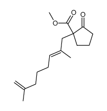 2-methoxycarbonyl-2-(2,7-dimethyl-2,7-octadienyl)-1-cyclopentanone Structure