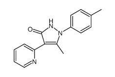 3H-Pyrazol-3-one, 1,2-dihydro-5-methyl-1-(4-methylphenyl)-4-(2-pyridinyl)结构式