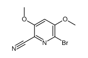 6-bromo-3,5-dimethoxypyridine-2-carbonitrile结构式