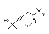 7,7,7-Trifluoro-6-hydrazono-2-methyl-hept-3-yn-2-ol Structure