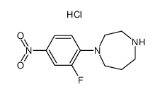 1-(2-fluoro-4-nitrophenyl)-[1,4]diazepane hydrochloride结构式