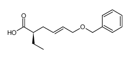 (2R,4E)-6-(benzyloxy)-2-ethylhex-4-enoic acid Structure