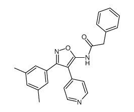 3-(3,5-Dimethylphenyl)-5-(phenylacetylamino)-4-(4-pyridyl)isoxazole结构式