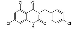 5,7-dichloro-3-(4-chlorobenzyl)quinazoline-2,4(1H,3H)-dione Structure