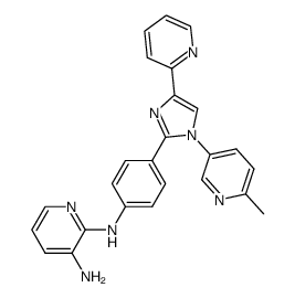 N2-(4-(1-(6-methylpyridin-3-yl)-4-(pyridin-2-yl)-1H-imidazol-2-yl)phenyl)pyridine-2,3-diamine Structure