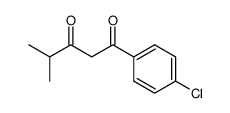 1-(4-chloro-phenyl)-4-methyl-pentane-1,3-dione结构式