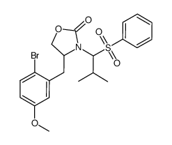 4-(2-bromo-5-methoxybenzyl)-3-[2-methyl-1-(phenylsulfonyl)propyl]-1,3-oxazolidin-2-one结构式