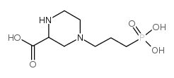 4-(3-膦酰基丙基)哌嗪-2-羧酸结构式