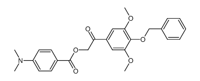 4-benzyloxy-3,5-dimethoxy-ω-(4-N,N-dimethylaminobenzoyloxy)-acetophenone结构式