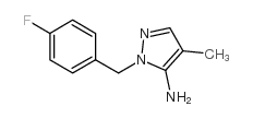 2-[(4-fluorophenyl)methyl]-4-methylpyrazol-3-amine Structure