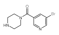 (5-bromo-3-pyridinyl)(piperazino)methanone structure