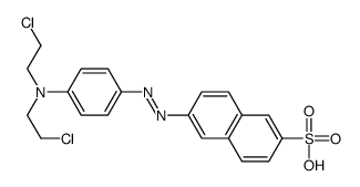 6-[[4-[bis(2-chloroethyl)amino]phenyl]diazenyl]naphthalene-2-sulfonic acid Structure