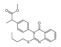 methyl 2-[4-(2-butylsulfanyl-4-oxoquinazolin-3-yl)phenyl]propanoate Structure