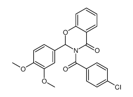 3-(4-chlorobenzoyl)-2-(3,4-dimethoxyphenyl)-2H-1,3-benzoxazin-4-one结构式