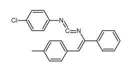 4-chloro-N-(((1-phenyl-2-(p-tolyl)vinyl)imino)methylene)aniline结构式
