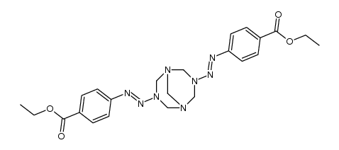 3,7-bis(p-ethoxycarbonylphenylazo)-1,3,5,7-tetraazabicyclo[3,3,1]nonane Structure