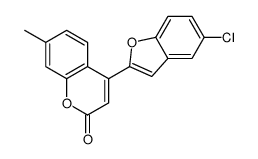 4-(5-chloro-1-benzofuran-2-yl)-7-methylchromen-2-one Structure