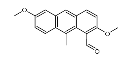 formyl-1 dimethoxy-2,6 methyl-9 anthracene结构式