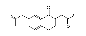7-(acetylamino)-1,2,3,4-tetrahydro-1-oxonaphthalene-2-acetic acid结构式