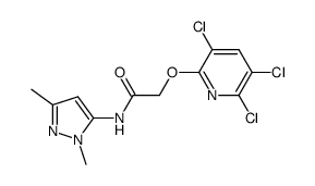 α-(3,5,6-Trichloro-2-pyridyloxy)-N-(1',3'-dimethyl-5'-pyrazolyl)acetamide Structure