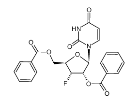 1-(2,5-di-O-benzoyl-3-deoxy-3-fluoro-β-D-ribofuranosyl)uracil Structure