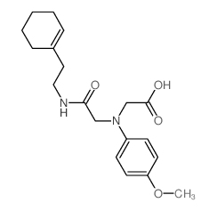 [{2-[(2-Cyclohex-1-en-1-ylethyl)amino]-2-oxoethyl}(4-methoxyphenyl)amino]acetic acid结构式