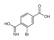 3-溴-4-(氨基羰基)苯甲酸结构式