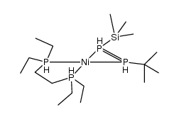 (Et2P(CH2)2PEt2)Ni(η-Me3SiPPCMe3) Structure