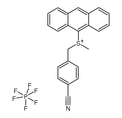 (p-cyanobenzyl)methyl-9-anthrylsulfonium hexafluorophosphate结构式