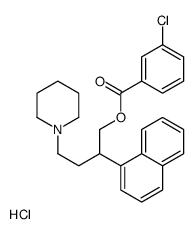 (2-naphthalen-1-yl-4-piperidin-1-ylbutyl) 3-chlorobenzoate,hydrochloride Structure