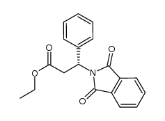 (R)-ethyl 3-(1,3-dioxoisoindolin-2-yl)-3-phenylpropanoate结构式