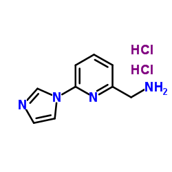 1-[6-(1H-Imidazol-1-yl)-2-pyridinyl]methanamine dihydrochloride结构式