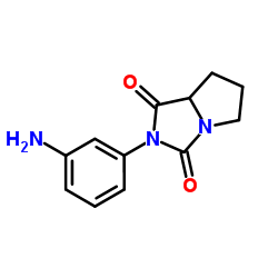 2-(3-Aminophenyl)tetrahydro-1H-pyrrolo[1,2-c]imidazole-1,3(2H)-dione structure