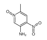 6-methyl-4-nitro-1-oxidopyridin-1-ium-3-amine Structure