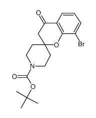 tert-butyl 8-bromo-4-oxo-3,4-dihydrospiro[chromene-2,4'-piperidine]-1'-carboxylate Structure