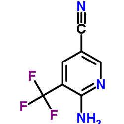 6-Amino-5-(trifluoromethyl)nicotinonitrile结构式