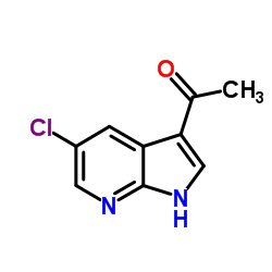 1-(5-Chloro-1H-pyrrolo[2,3-b]pyridin-3-yl)ethanone结构式