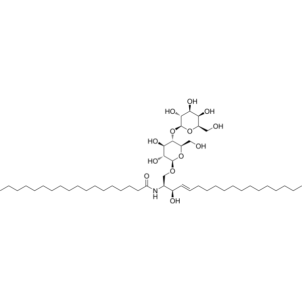 D-lactosyl-β-1,1′ N-stearoyl-D-erythro-sphingosine结构式