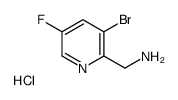 (3-bromo-5-fluoropyridin-2-yl)Methanamine hydrochloride structure