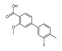 4-(3-fluoro-4-methylphenyl)-2-methoxybenzoic acid结构式