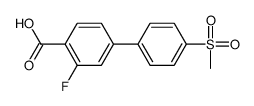 2-fluoro-4-(4-methylsulfonylphenyl)benzoic acid结构式