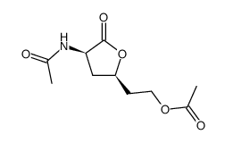 2-acetamido-6-O-acetyl-2,3,5-trideoxy-D,L-threo-hexono-1,4-lactone结构式